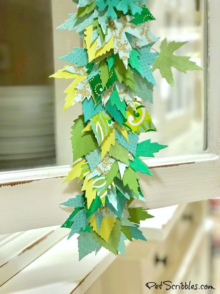 How to make a beautiful paper leaf garland!