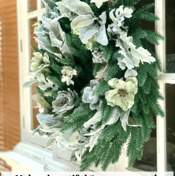 How to make a Beautiful Summer Wreath from a Christmas Wreath!