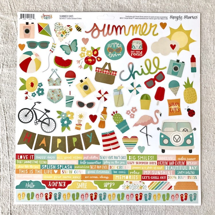 Simple Stories Summer Days Stickers