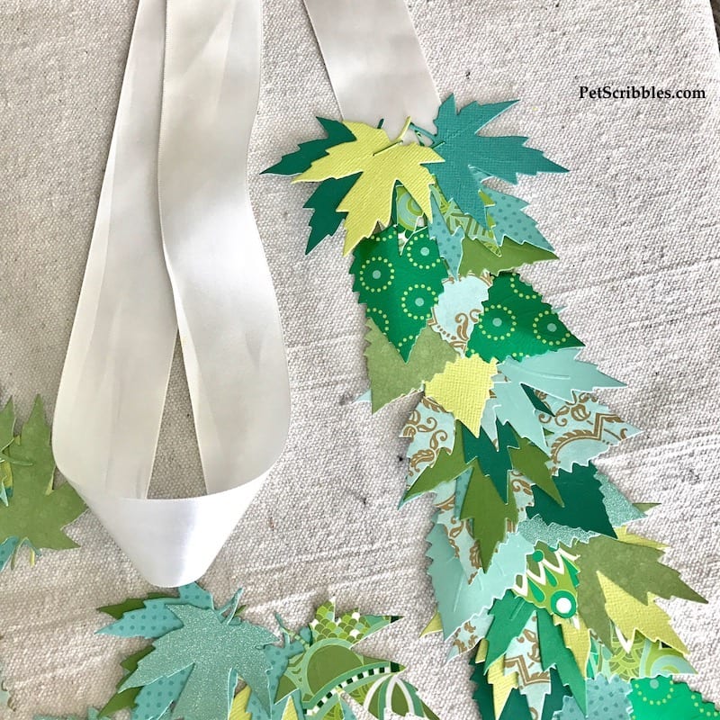 How to make a beautiful paper leaf garland!