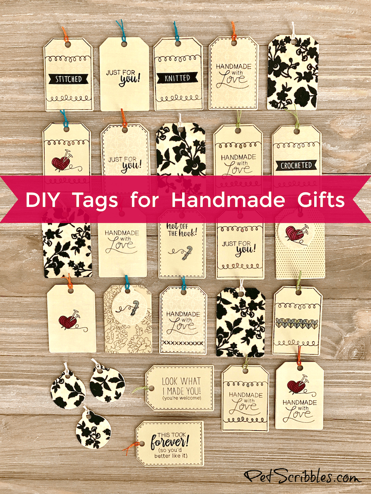 Craft Paper Tags 'HANDMADE WITH LOVE' Gift Food Wedding Hand Made Gift Tag 3x2cm 