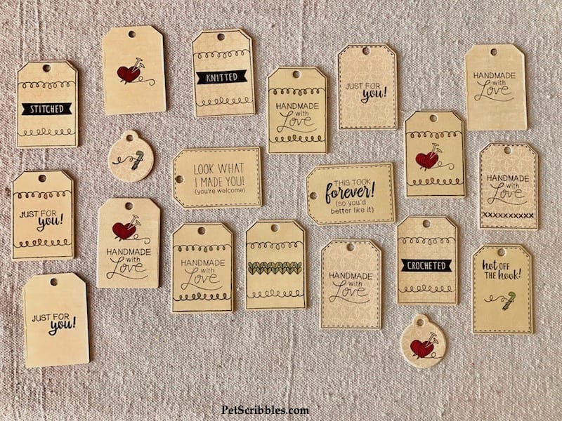 DIY Tags for Handmade Gifts or Weddings Favors, or even handmade products you sell!