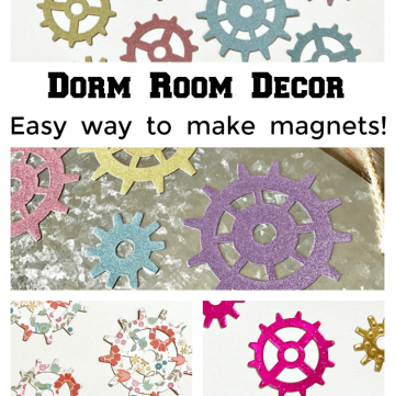 Dorm Room Decor: an easy way to make pretty magnets!