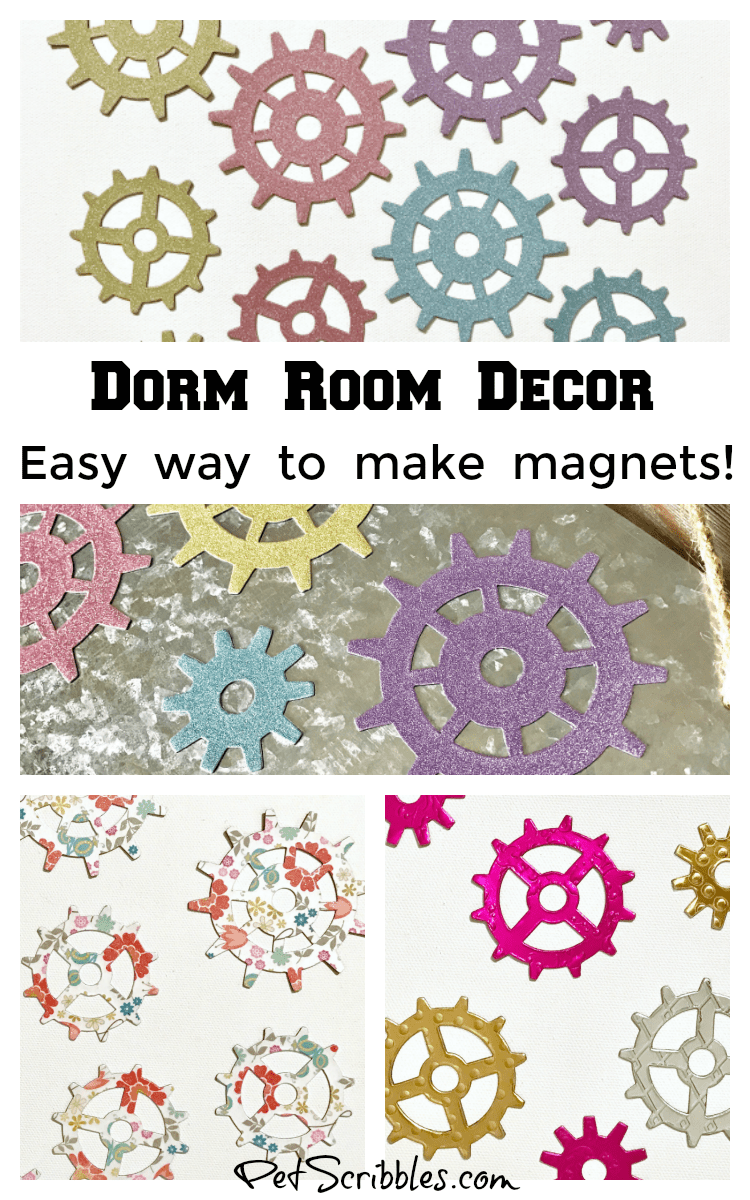 Dorm Room Decor: an easy way to make pretty magnets!