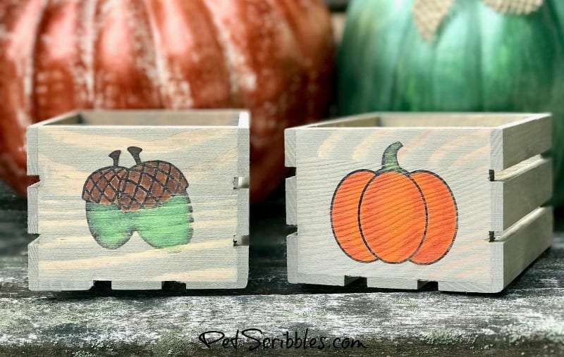 How to make rustic Fall crates using stamps!