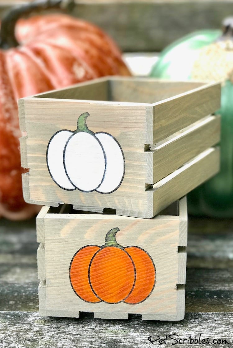 How to make rustic Fall crates using stamps!