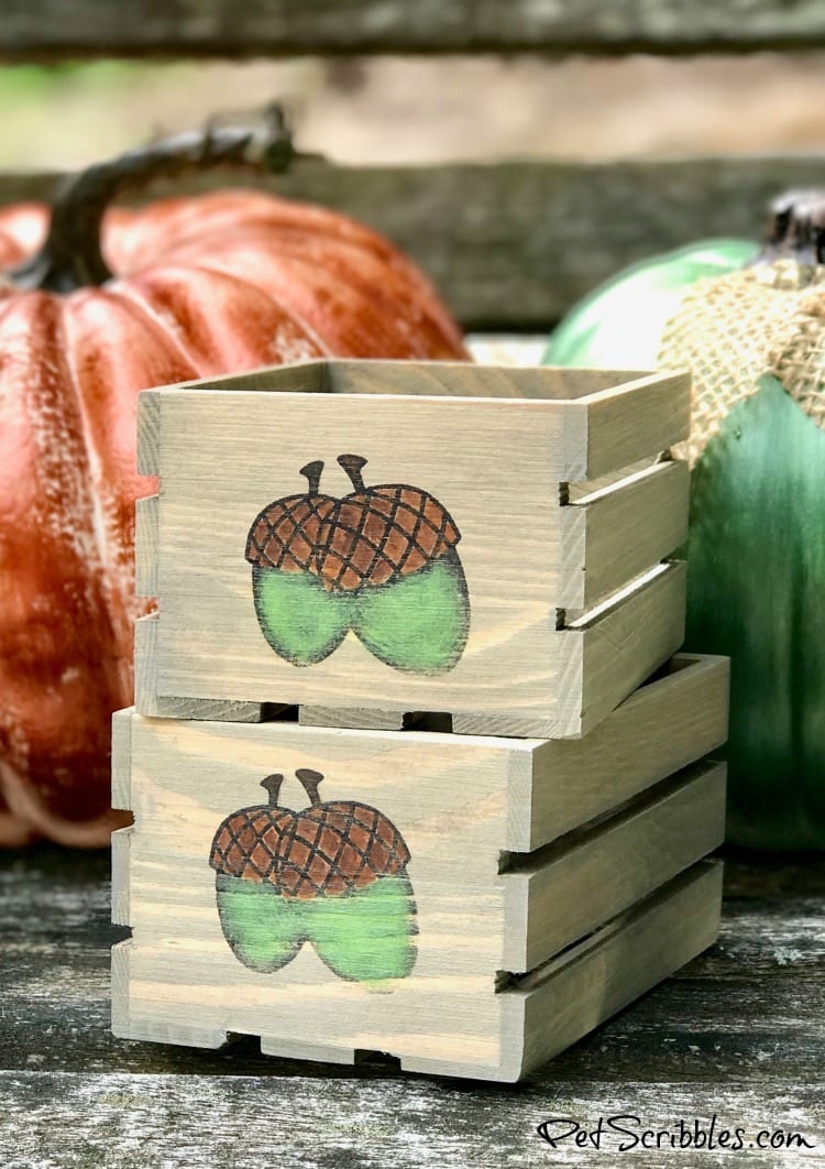 How to make rustic Fall crates using stamps!