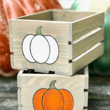 How to make rustic Fall crates using stamps!