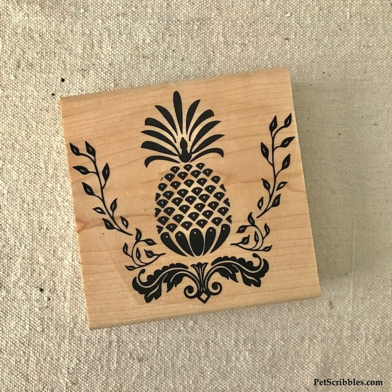 This Victorian Pineapple Stamp is the perfect way to create Rustic Farmhouse Pineapple Art!