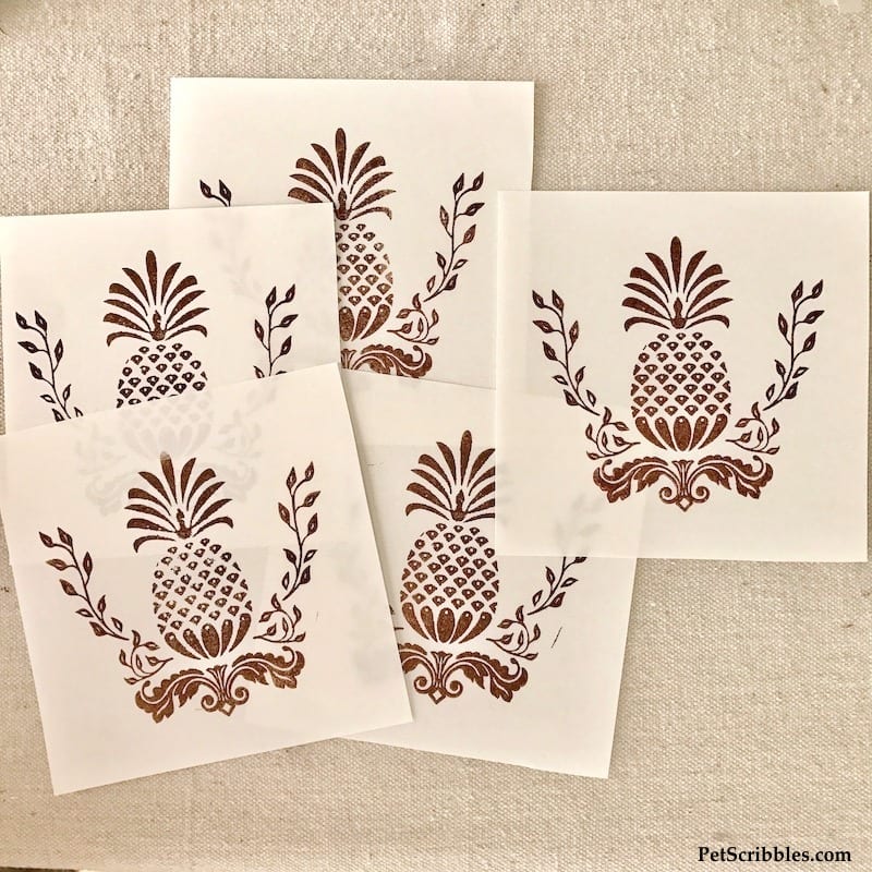 This Victorian Pineapple Stamp is the perfect way to create Rustic Farmhouse Pineapple Art!