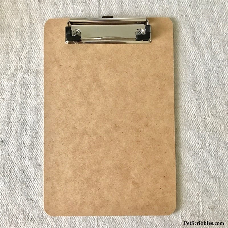 Easy-to-make, useful Teacher Gift: Stamped Pencil Clipboard and Magnet -- made with a simple pencil stamp!