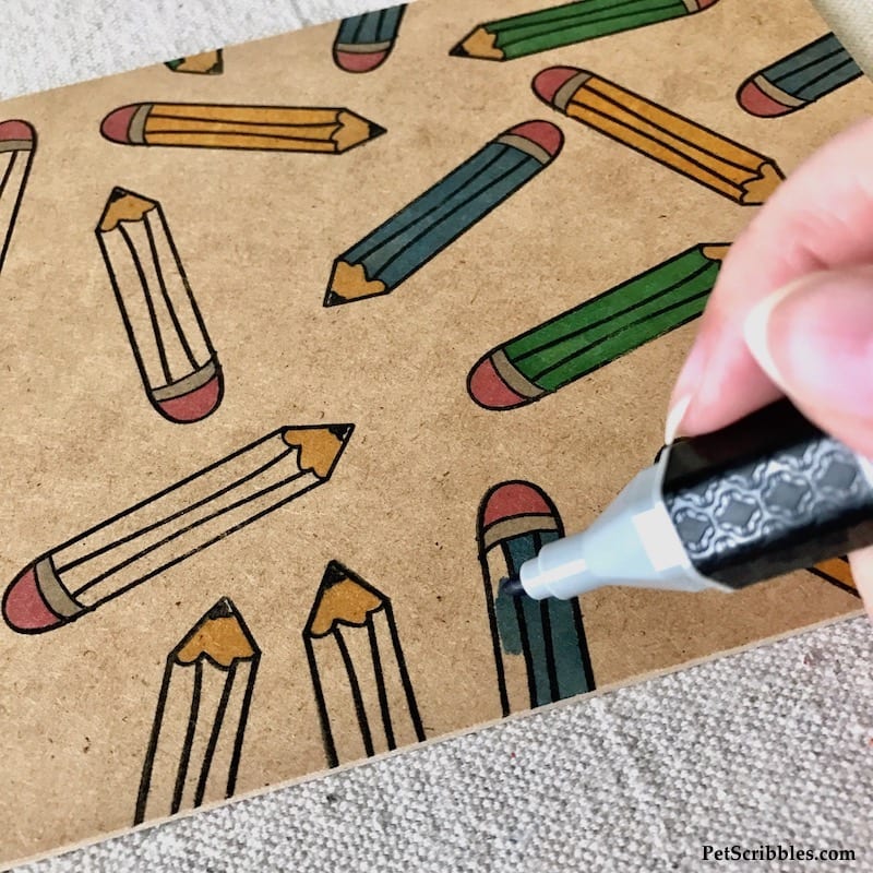 Easy-to-make, useful Teacher Gift: Stamped Pencil Clipboard and Magnet -- made with a simple pencil stamp!