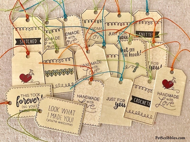 DIY Tags for Handmade Gifts or Weddings Favors, or even handmade products you sell!