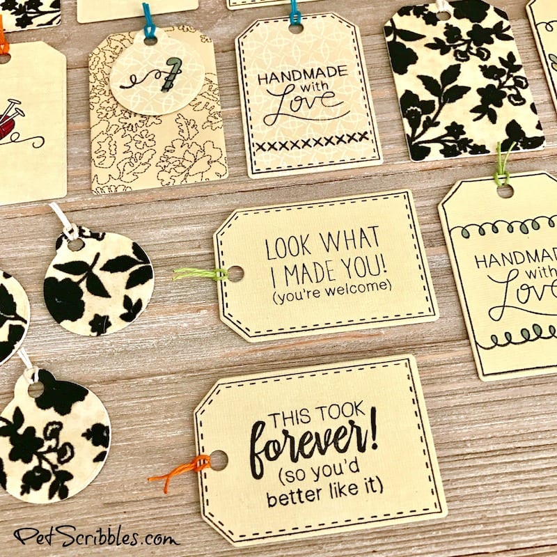 DIY Tags for Handmade Gifts or Weddings Favors, or even handmade products you sell!