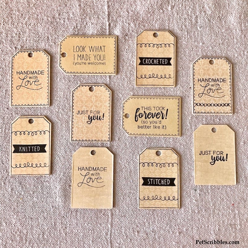 DIY Tags for Handmade Gifts or Favors - Garden Sanity by Pet Scribbles