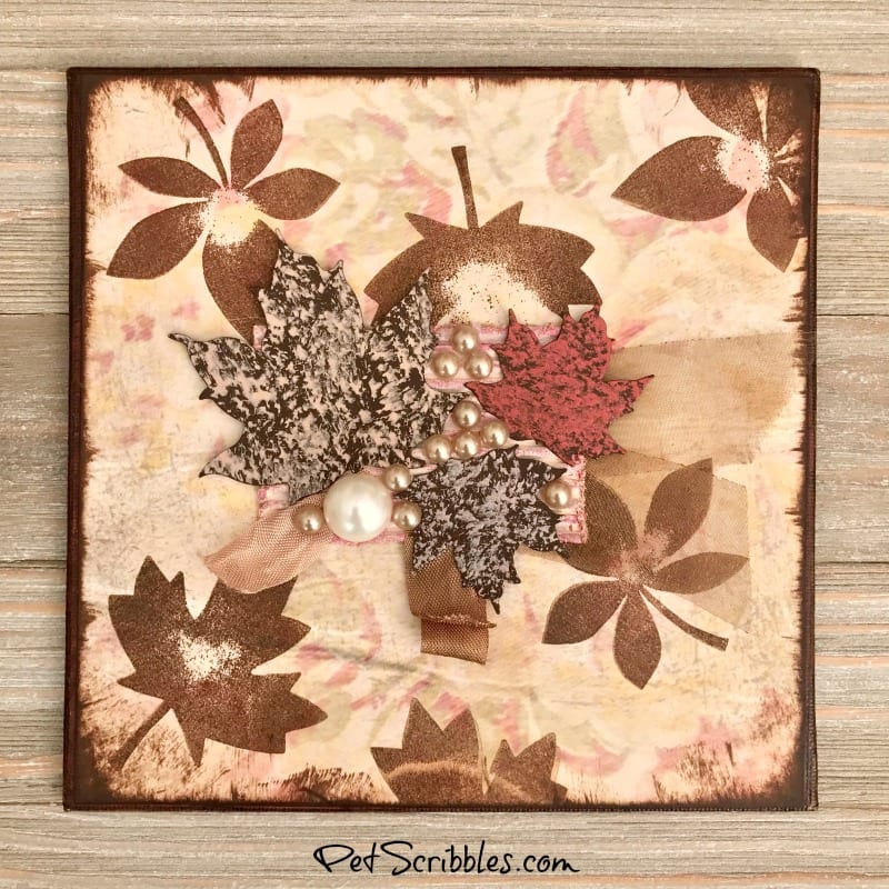 How to make a Fall Mixed Media Leaf Canvas you'll love!