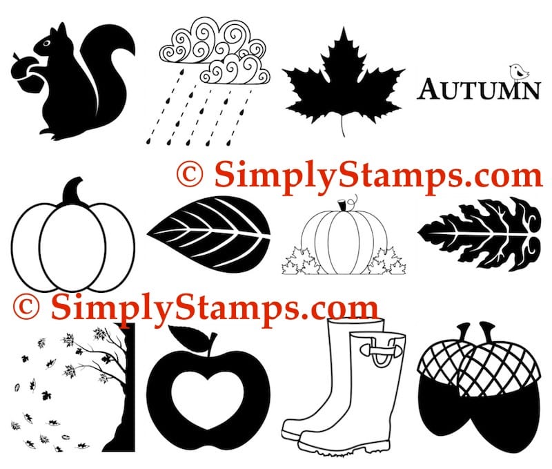 Fall Rubber Stamps by Simply Stamps