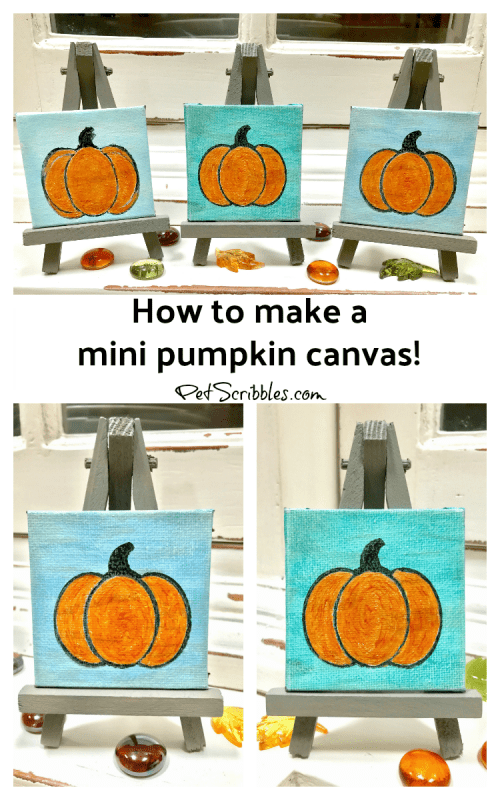 How to Make a Beautiful Miniature Pumpkin Canvas!