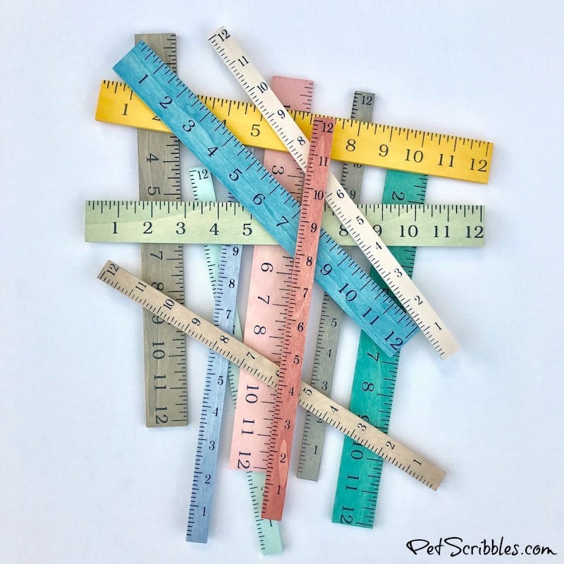 Ruler Crafts: How to make colorful stained rulers