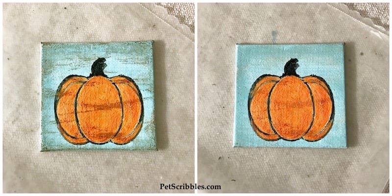 How to Make a Beautiful Miniature Pumpkin Canvas Trio