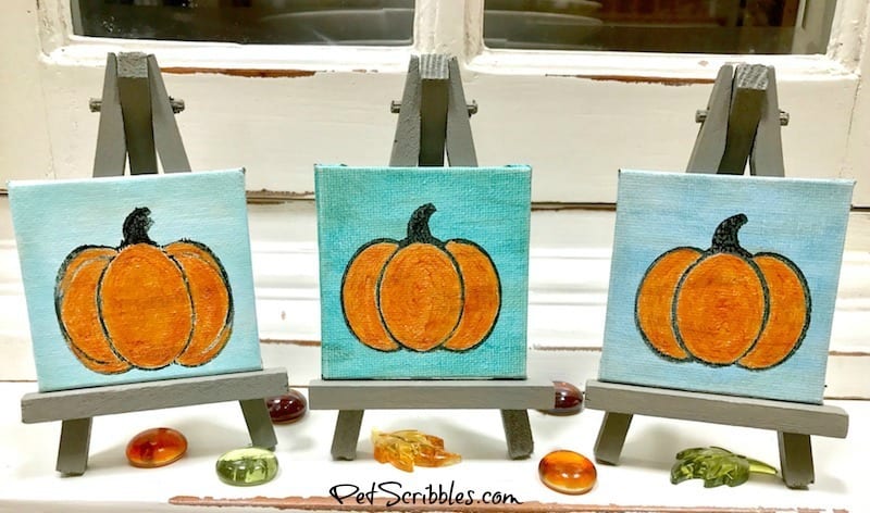 How to Make a Beautiful Miniature Pumpkin Canvas!