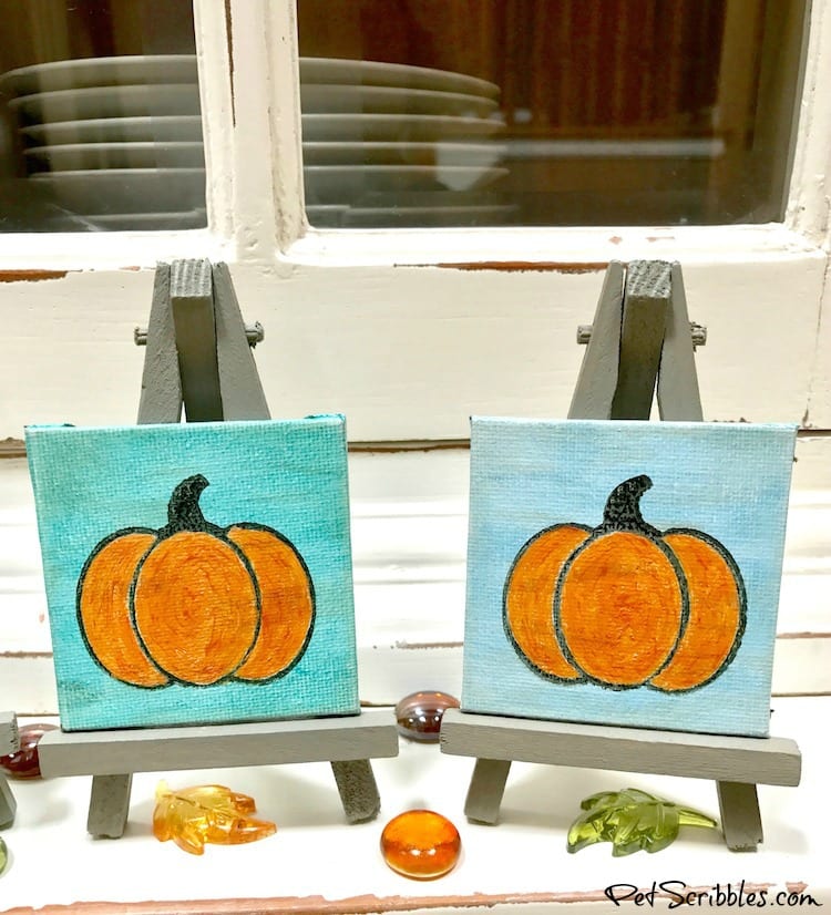 How to Make a Beautiful Miniature Pumpkin Canvas!