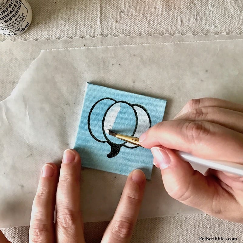 How to Make a Beautiful Miniature Pumpkin Canvas Trio