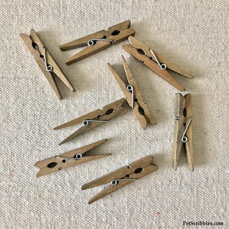 rustic clothespins