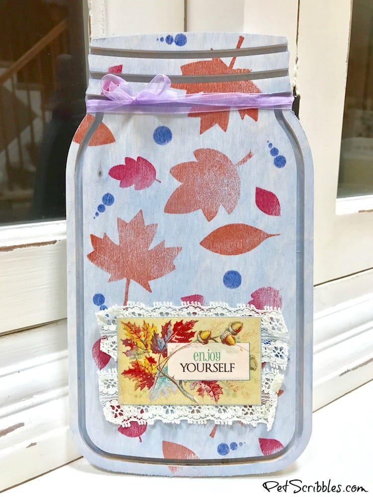 A Pretty Mason Jar Sign for Thanksgiving!