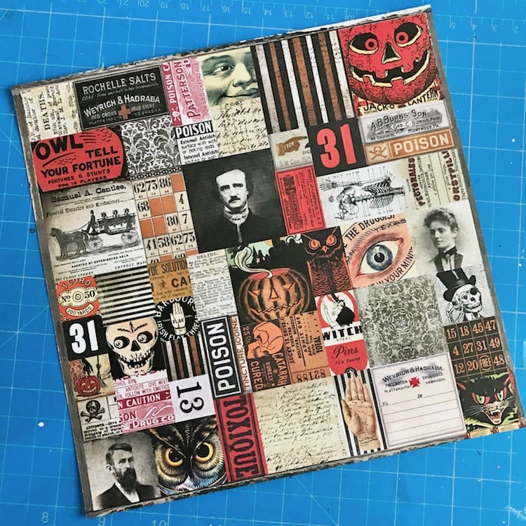 Tim Holtz Halloween ephemera page