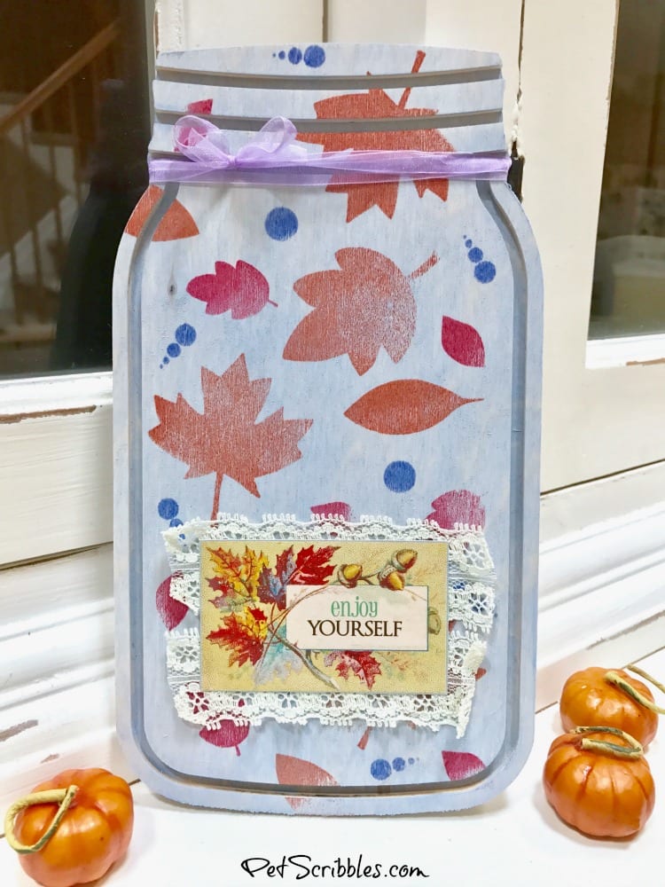 A Pretty Mason Jar Sign for Thanksgiving!