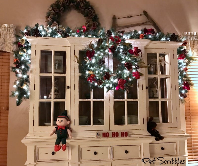 Elegant and Festive Christmas Wreath and Garland at Night!