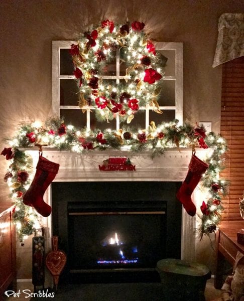 Festive Christmas Wreath and Garland at Night! - Garden Sanity by Pet ...