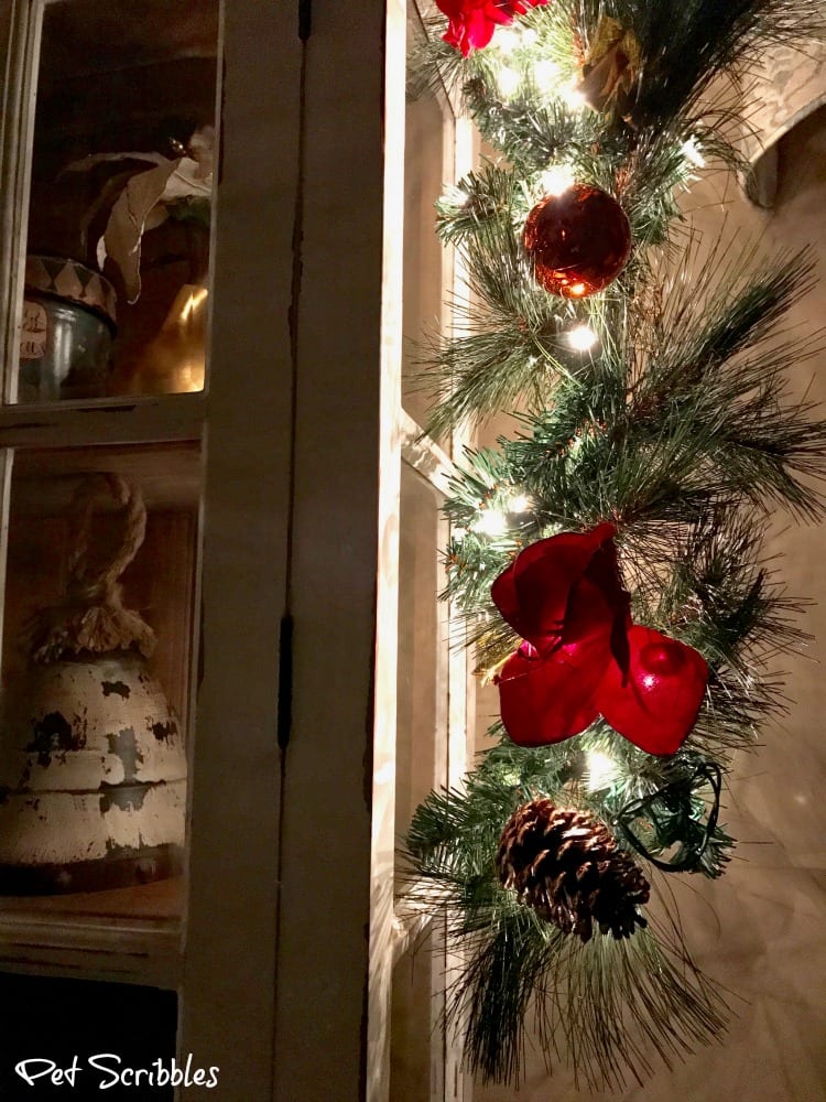 Elegant and Festive Christmas Wreath and Garland at Night!