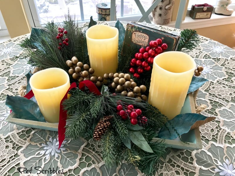 Garden Breakfast Room All Decorated For Christmas!