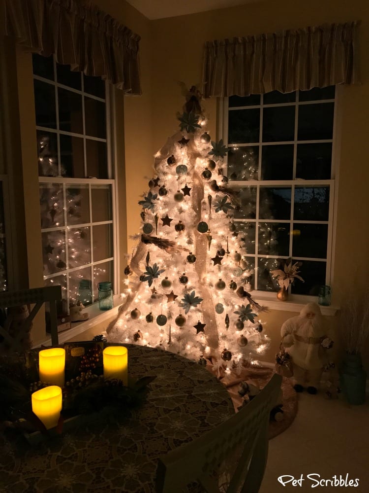 Garden Breakfast Room All Decorated For Christmas!