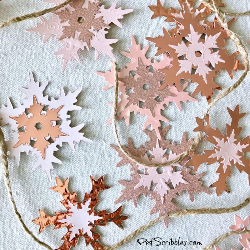 How to Make a Sparkling Pink Snowflake Garland