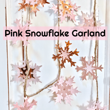 How to Make a Sparkling Pink Snowflake Garland
