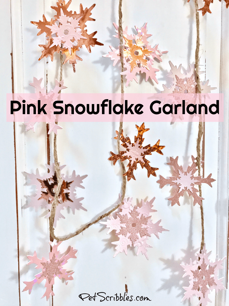 How to Make a Sparkling Pink Snowflake Garland