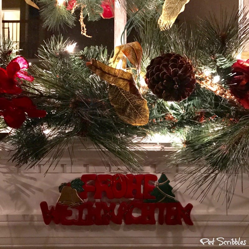 Elegant and Festive Christmas Wreath and Garland at Night!