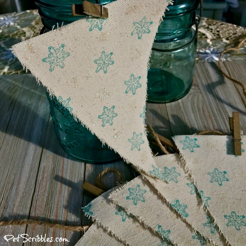 sparkling farmhouse snowflake banner