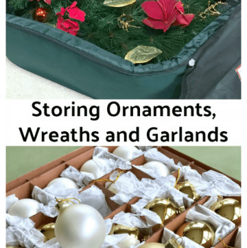 Storing ornaments wreaths and garlands