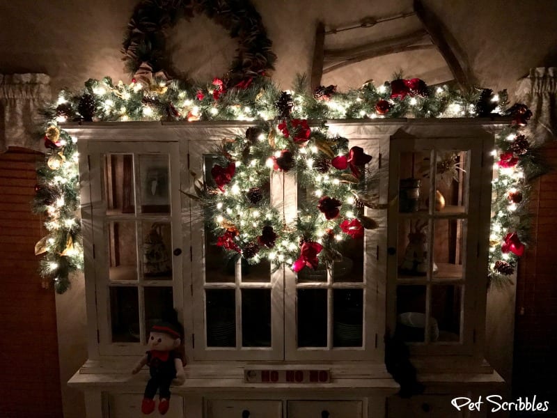 Elegant and Festive Christmas Wreath and Garland at Night!