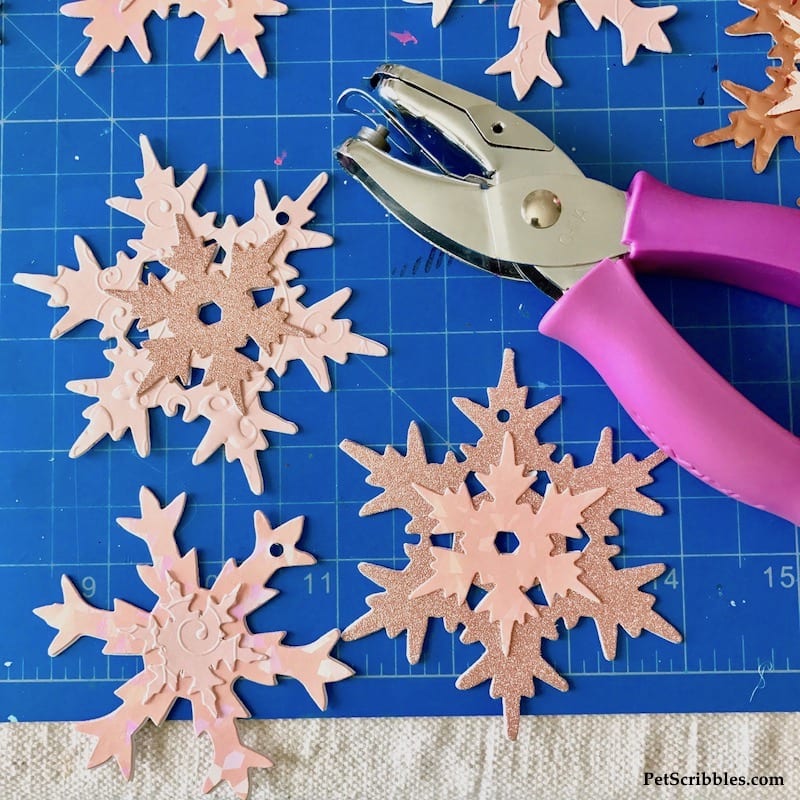 How to Make a Sparkling Pink Snowflake Garland