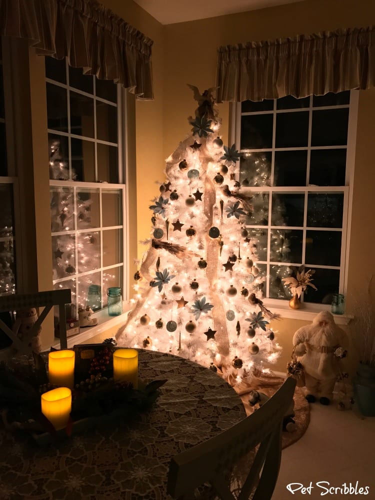 Garden Breakfast Room All Decorated For Christmas!