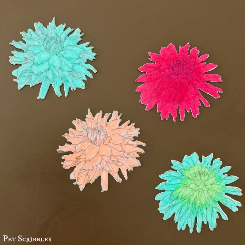 How to make and color your own flower magnets!