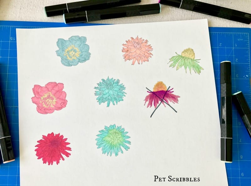 How to make and color your own flower magnets!