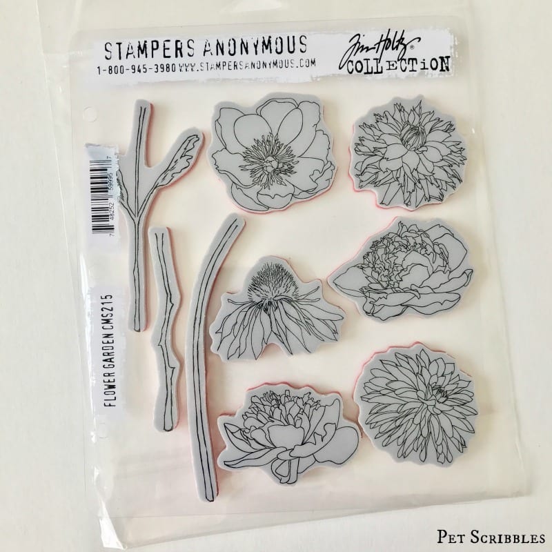 Tim Holtz Stampers Anonymous Flower Stamps