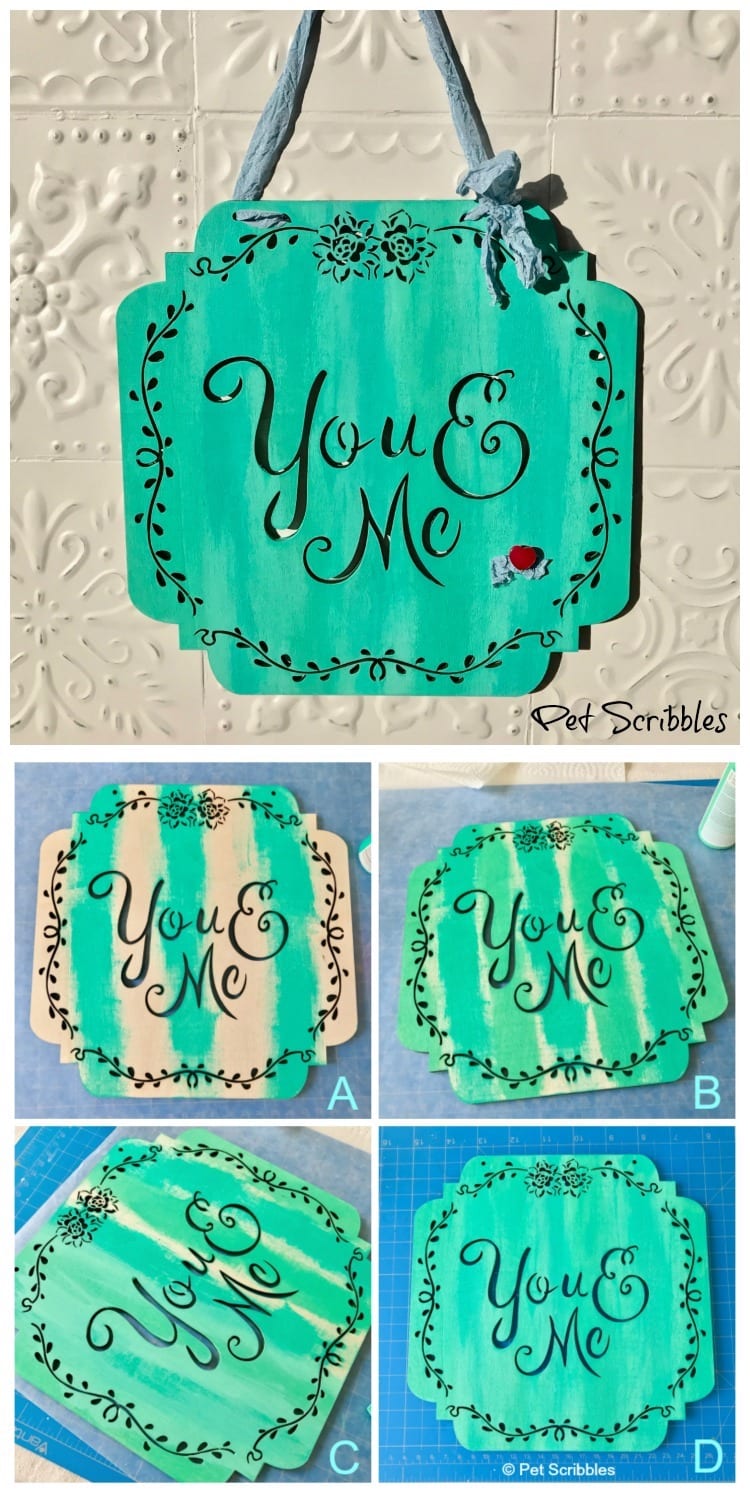 You and Me Sign: Easy How To Dry Brush Tutorial