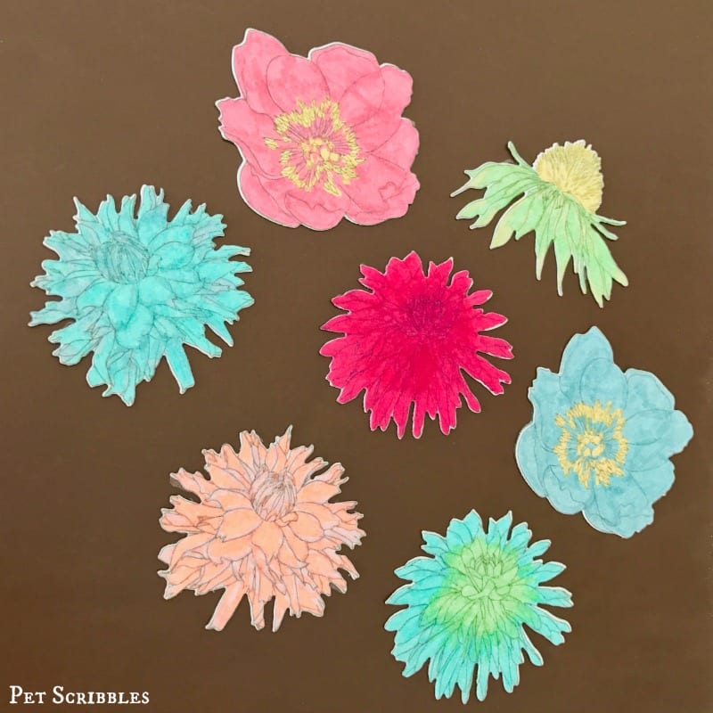 How to make and color your own flower magnets!